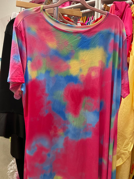3/21 Lady Tie Dye Dress Sz 3x