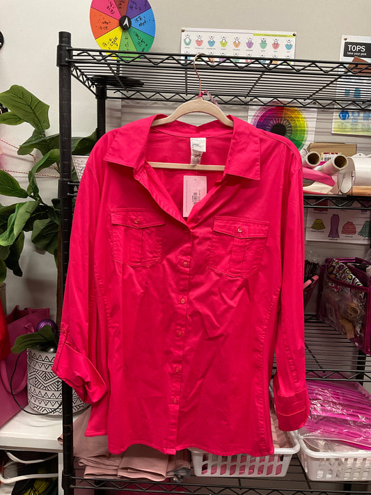 12/1 Lady Pink Button Up Sz 4x