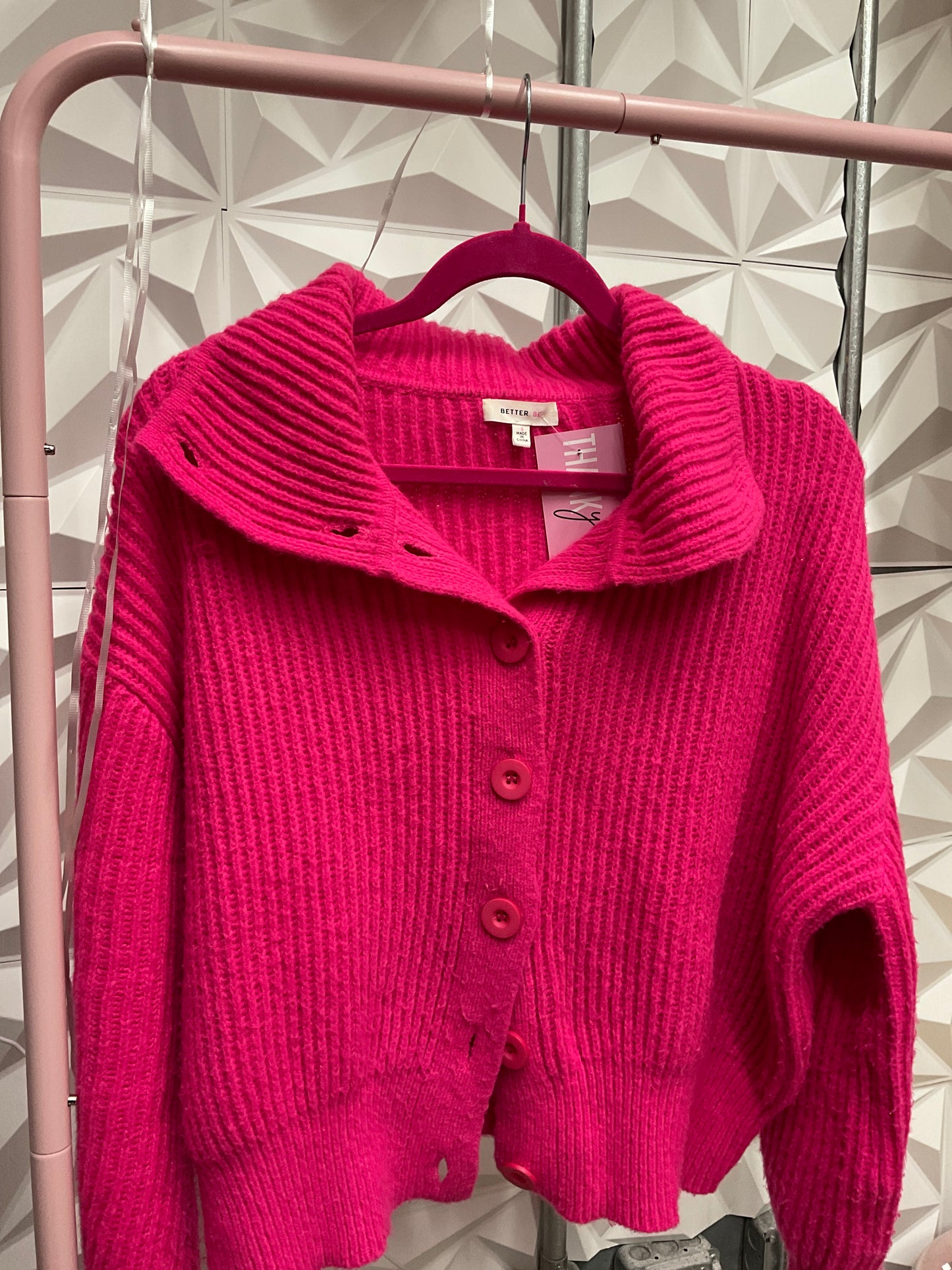 1/31 Lady Hot Pink Cardigan sz 14