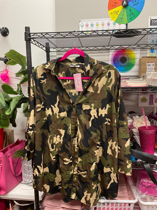 12/1 Lady Camo Button Up Sz 2x