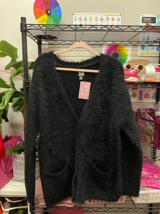 12/1 Lady Black Fur Sweater Sz XL