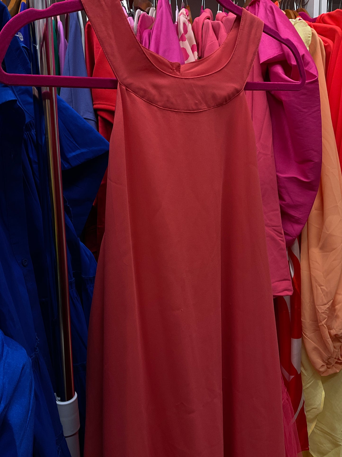 3/10 Lady  tangerine Halter Dress sz 3x
