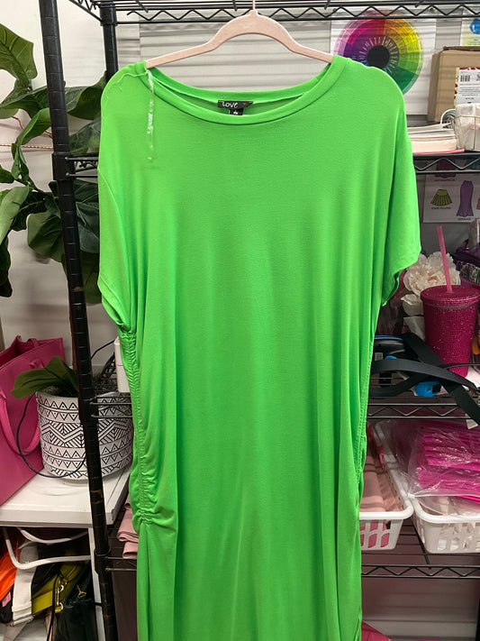 12/2 Lady Lime Green Maxi Dress Sz 4x