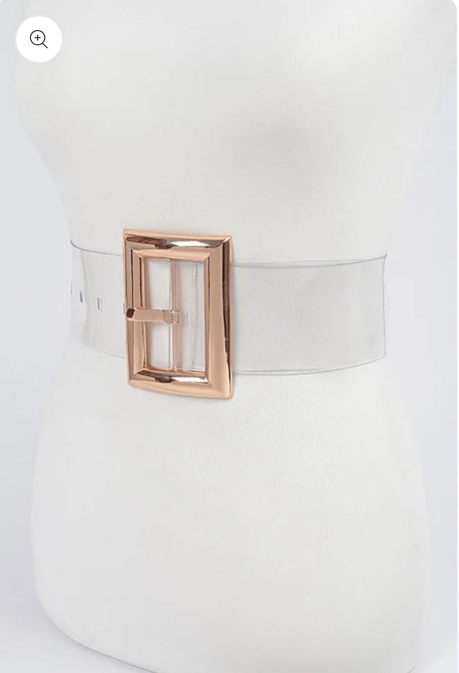 Lady Signature Clear Belt |Gold