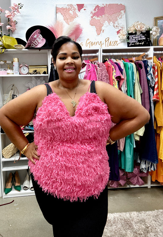 Lady Pink feather Top