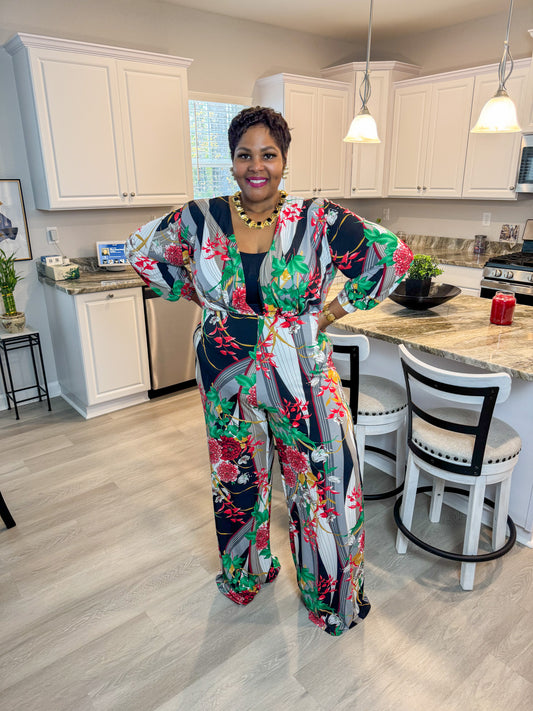 Lady Holiday Bouquet Jumpsuit