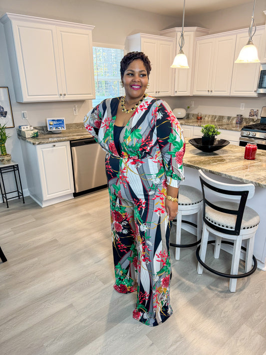 Lady Holiday Bouquet Jumpsuit